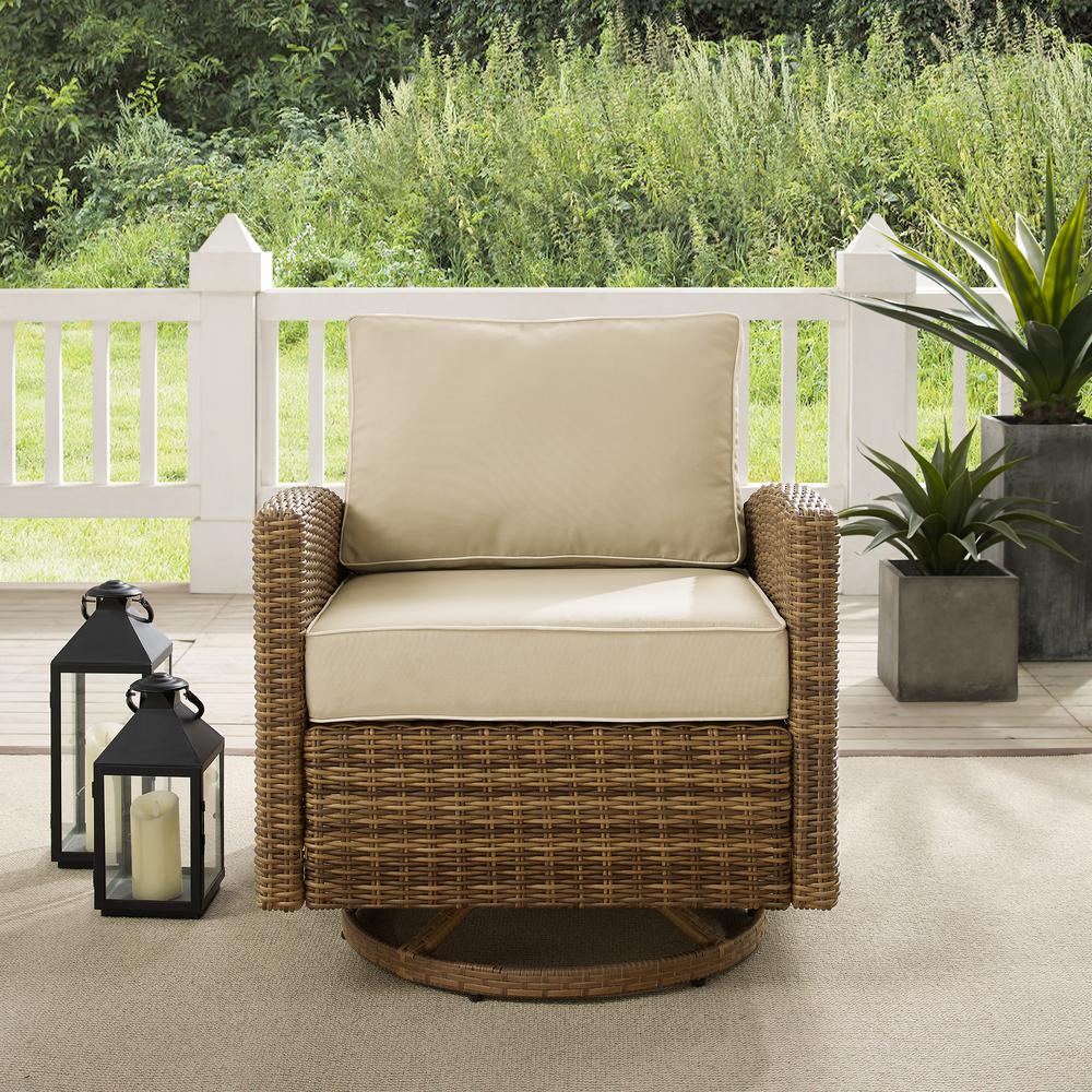 Bradenton Wicker Swivel Rocker Outdoor Chair. Picture 3