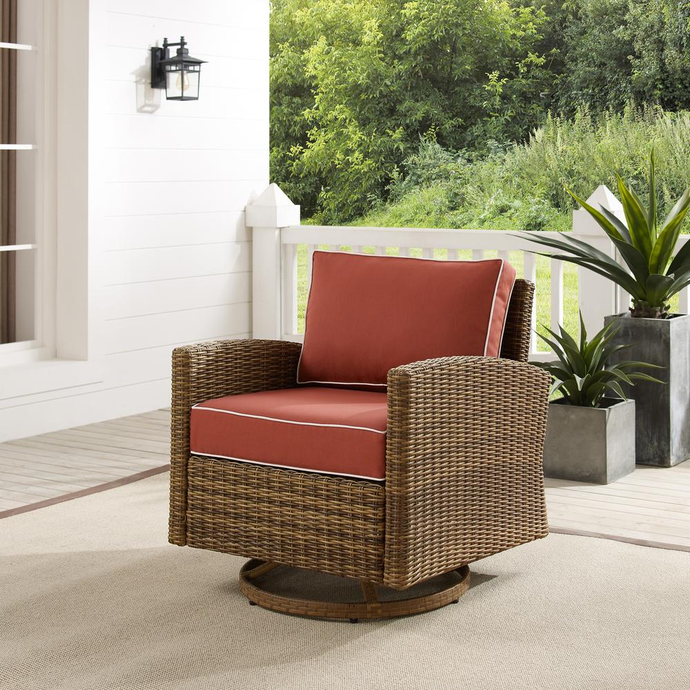 Bradenton Wicker Swivel Rocker Outdoor Chair. Picture 2