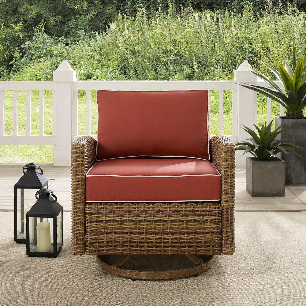 Bradenton Wicker Swivel Rocker Outdoor Chair. Picture 3