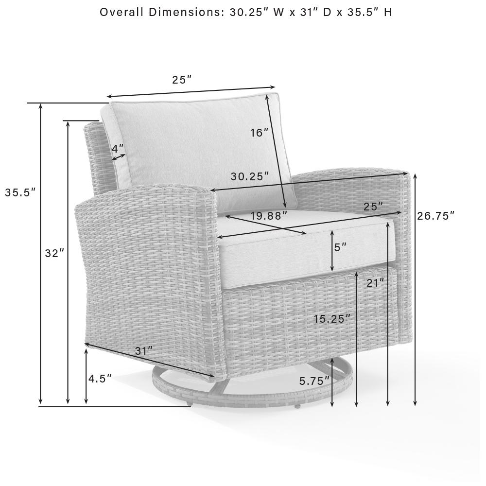 Bradenton Swivel Rocker Outdoor Chair - Sunbrella. Picture 10