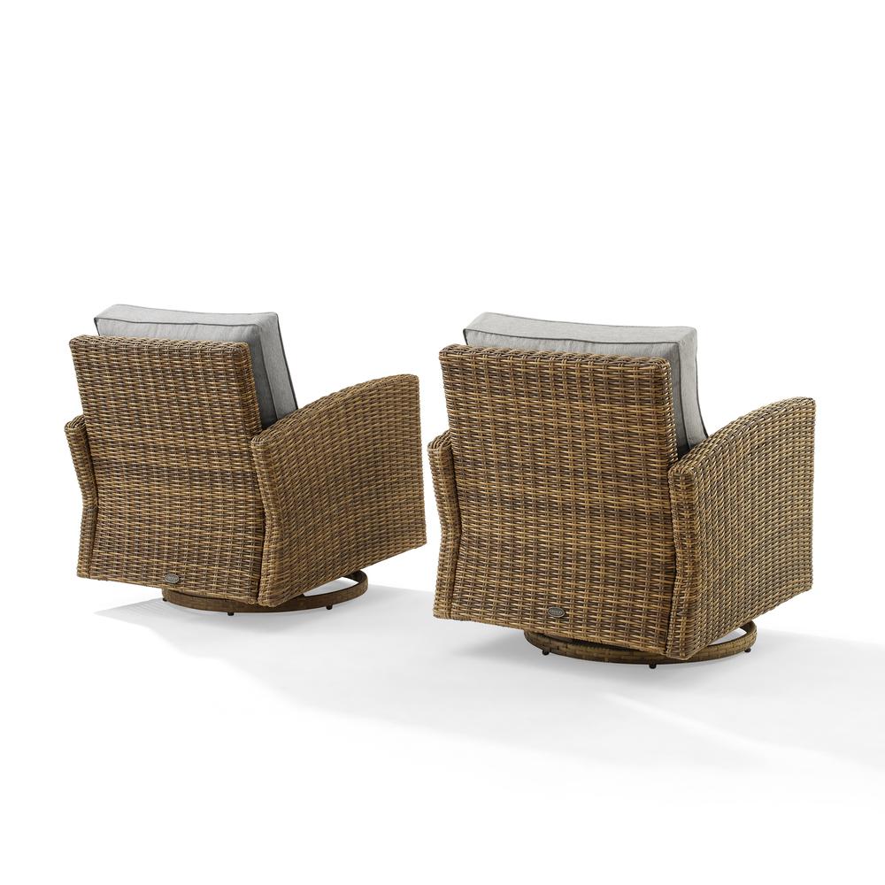 Bradenton 2Pc Wicker Swivel Rocker Outdoor Chair Set. Picture 7