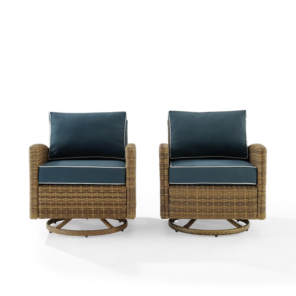 Bradenton 2Pc Wicker Swivel Rocker Outdoor Chair Set - 2 Swivel Rockers. Picture 6