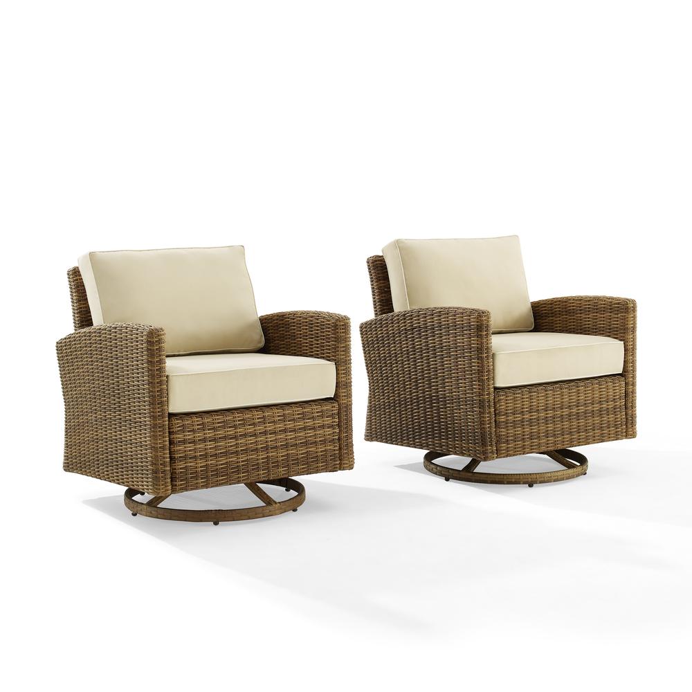 Bradenton 2Pc Wicker Swivel Rocker Outdoor Chair Set. Picture 1
