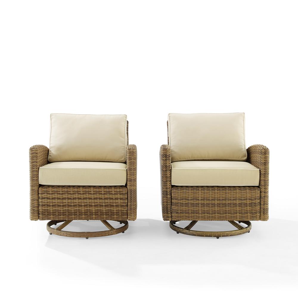 Bradenton 2Pc Wicker Swivel Rocker Outdoor Chair Set. Picture 2
