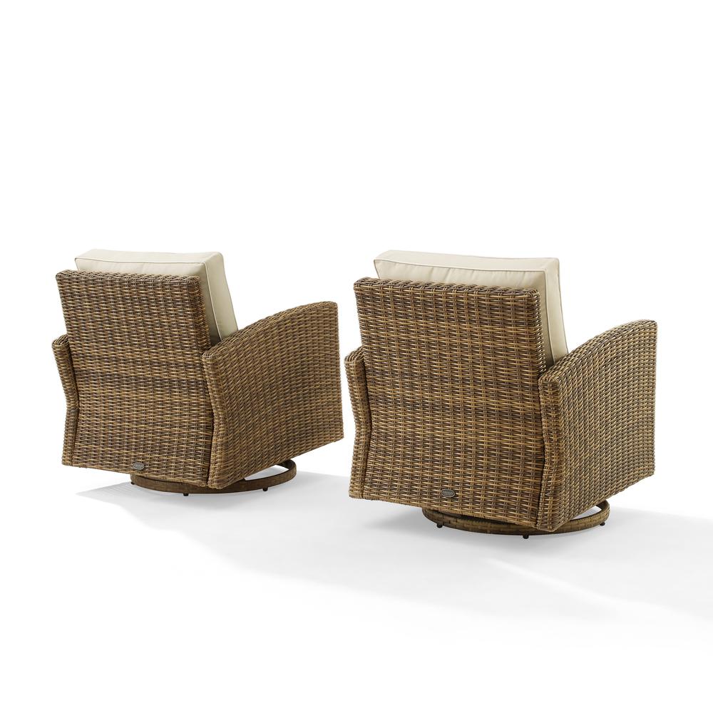 Bradenton 2Pc Wicker Swivel Rocker Outdoor Chair Set. Picture 3