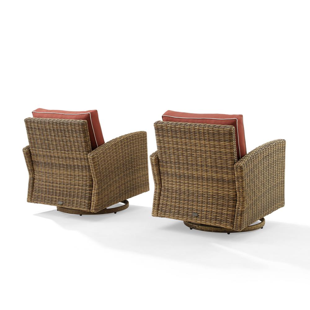 Bradenton 2Pc Wicker Swivel Rocker Outdoor Chair Set - 2 Swivel Rockers. Picture 7