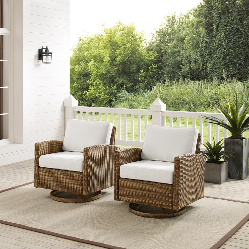 Bradenton 2Pc Swivel Rocker Outdoor Chair Set - Sunbrella. Picture 2