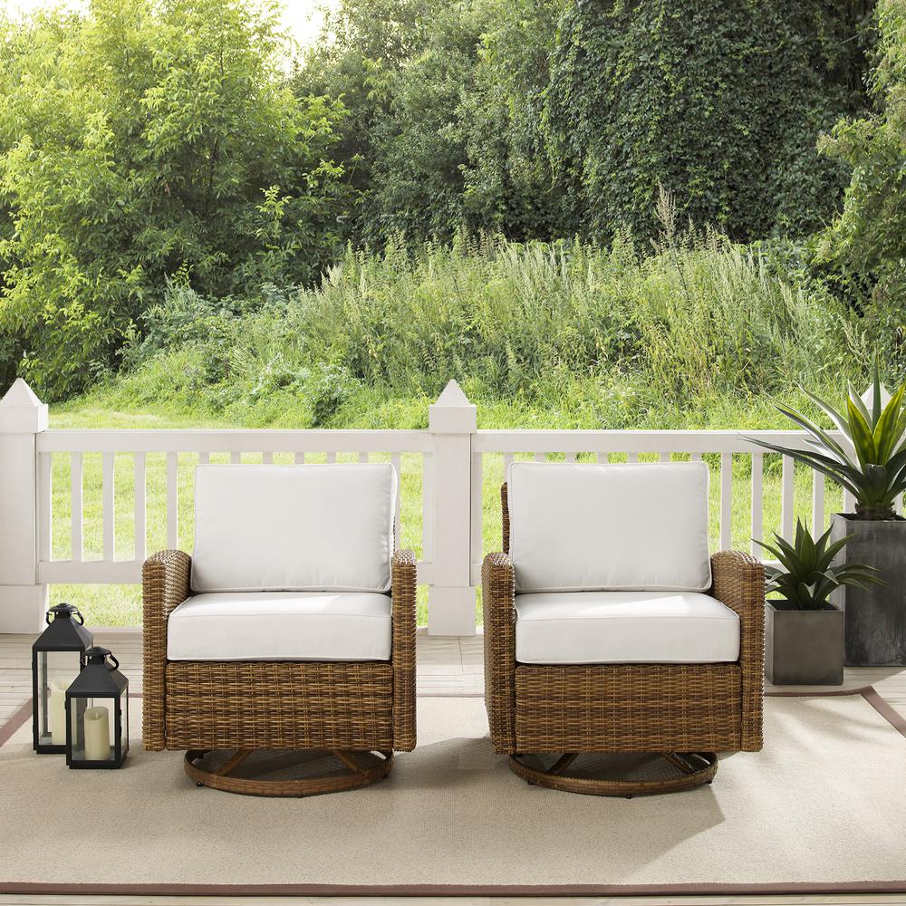 Bradenton 2Pc Swivel Rocker Outdoor Chair Set - Sunbrella. Picture 3