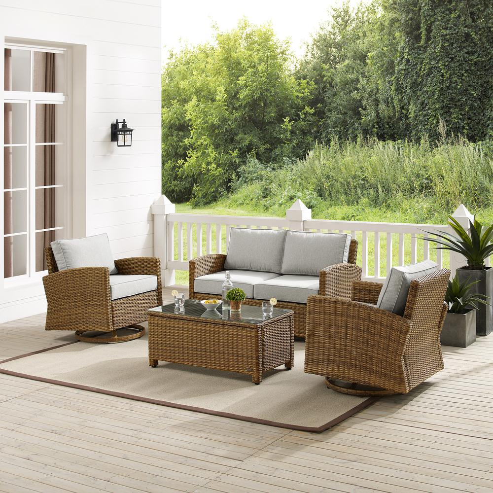 Bradenton 4Pc Outdoor Loveseat And Rocker Set, Coffee Table, Loveseat, 2 Rockers. Picture 2