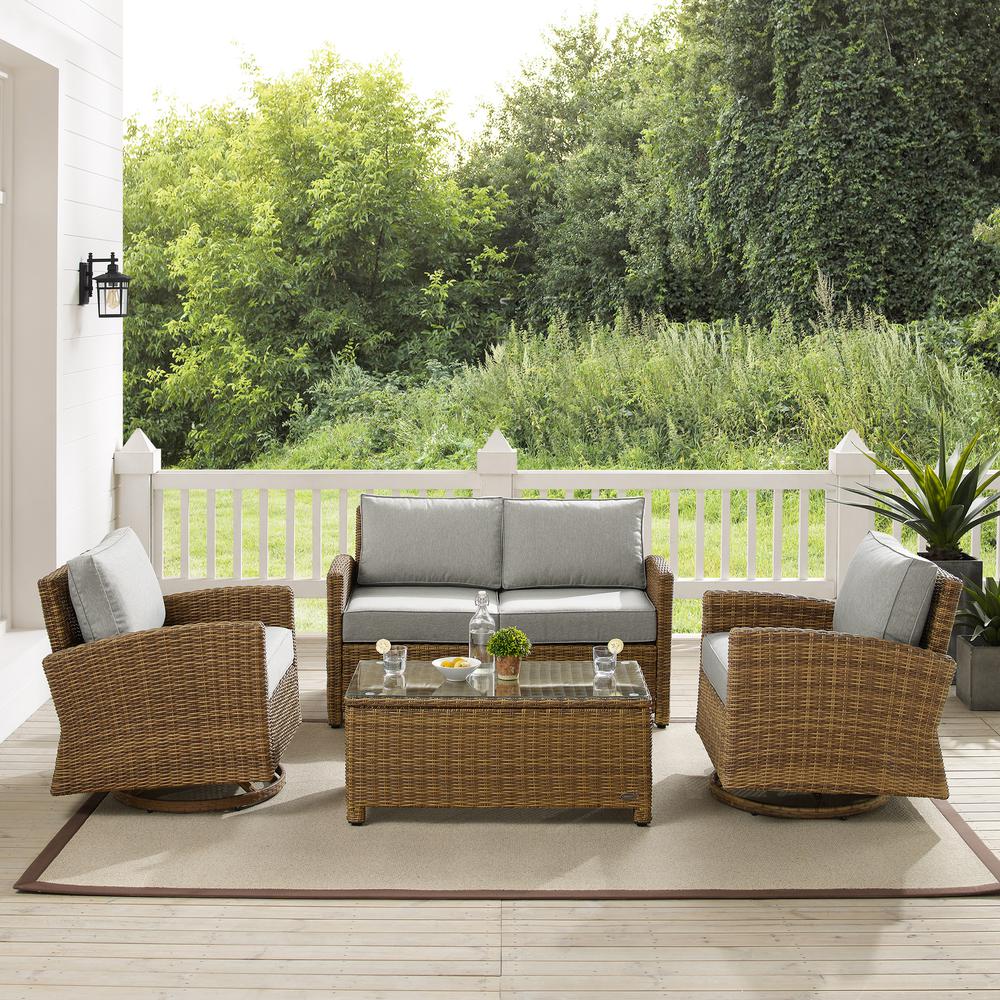 Bradenton 4Pc Outdoor Loveseat And Rocker Set, Coffee Table, Loveseat, 2 Rockers. Picture 3