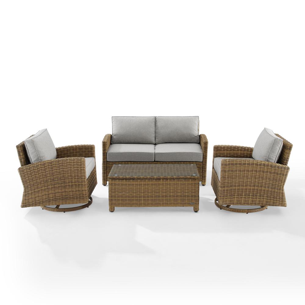 Bradenton 4Pc Outdoor Loveseat And Rocker Set, Coffee Table, Loveseat, 2 Rockers. Picture 6