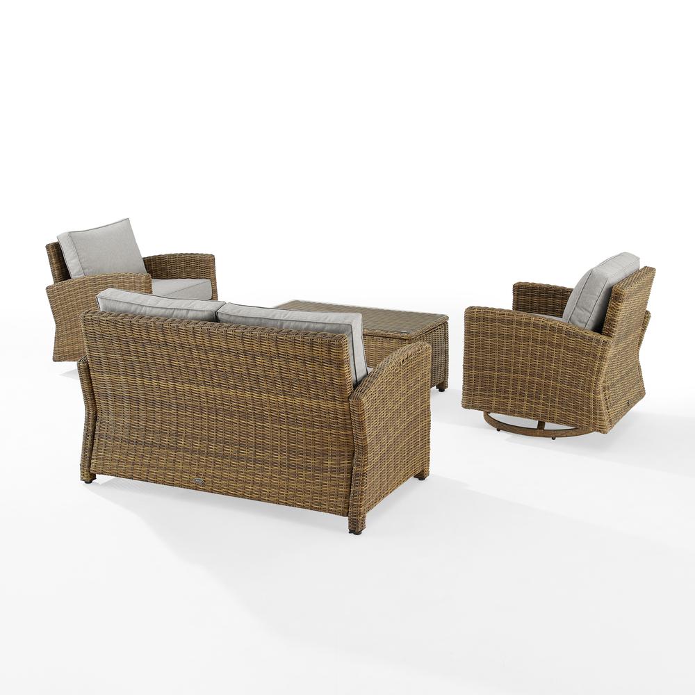 Bradenton 4Pc Outdoor Loveseat And Rocker Set, Coffee Table, Loveseat, 2 Rockers. Picture 7