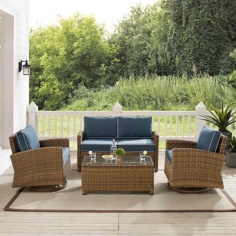 Bradenton 4Pc Outdoor Loveseat And Rocker Set, Coffee Table, Loveseat, 2 Rockers. Picture 3