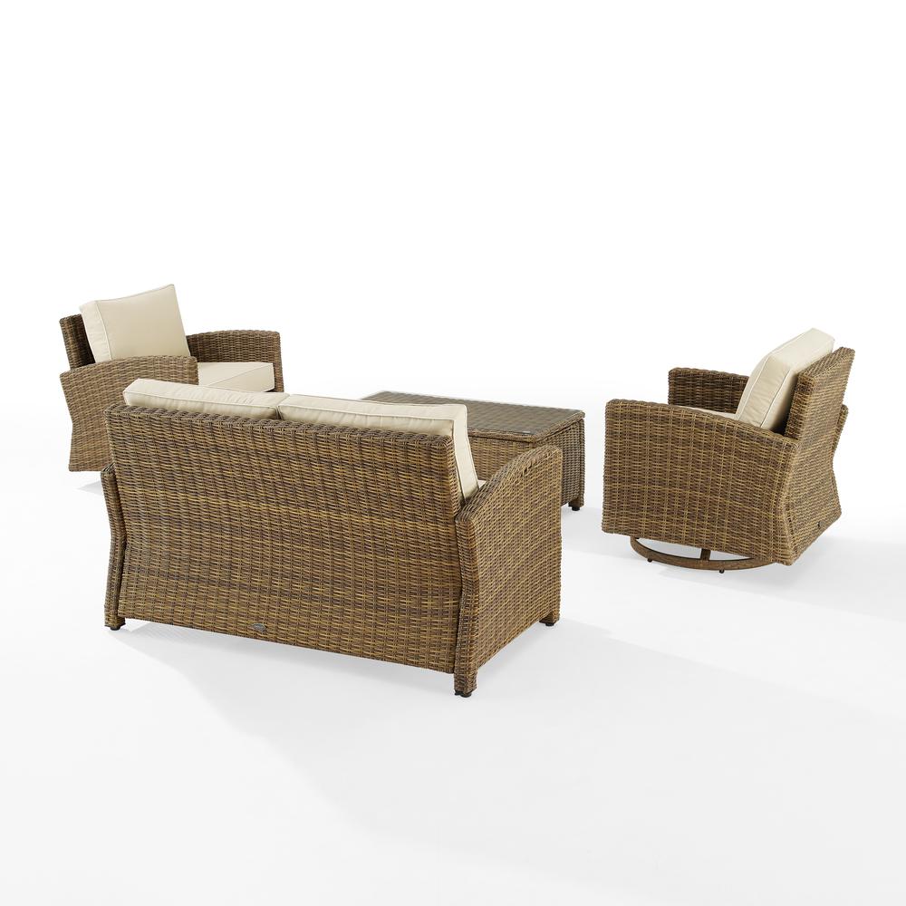 Bradenton 4Pc Outdoor Loveseat And Rocker Set, Coffee Table, Loveseat, 2 Rockers. Picture 8
