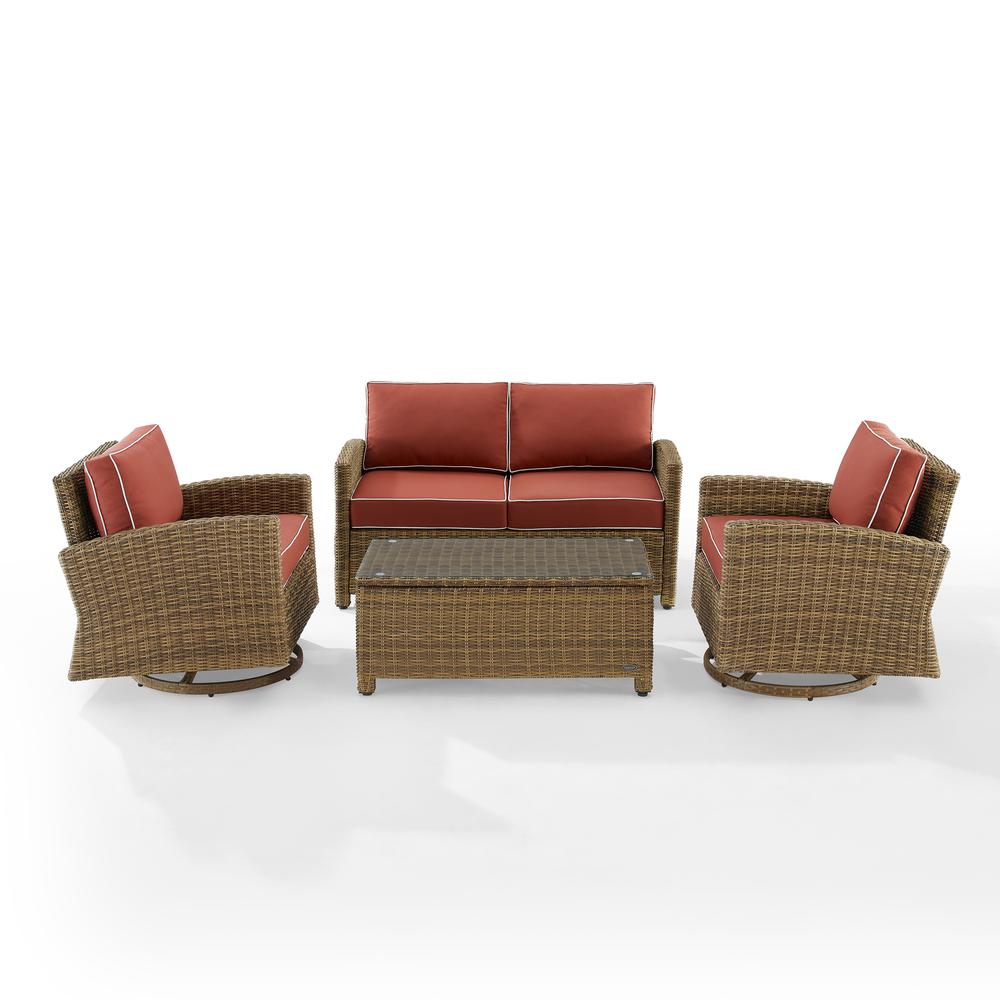 Bradenton 4Pc Outdoor Loveseat And Rocker Set, Coffee Table, Loveseat, 2 Rockers. Picture 5
