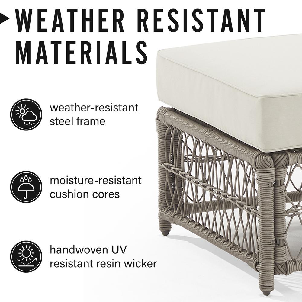 Thatcher Wicker Outdoor Coffee Table Ottoman. Picture 6