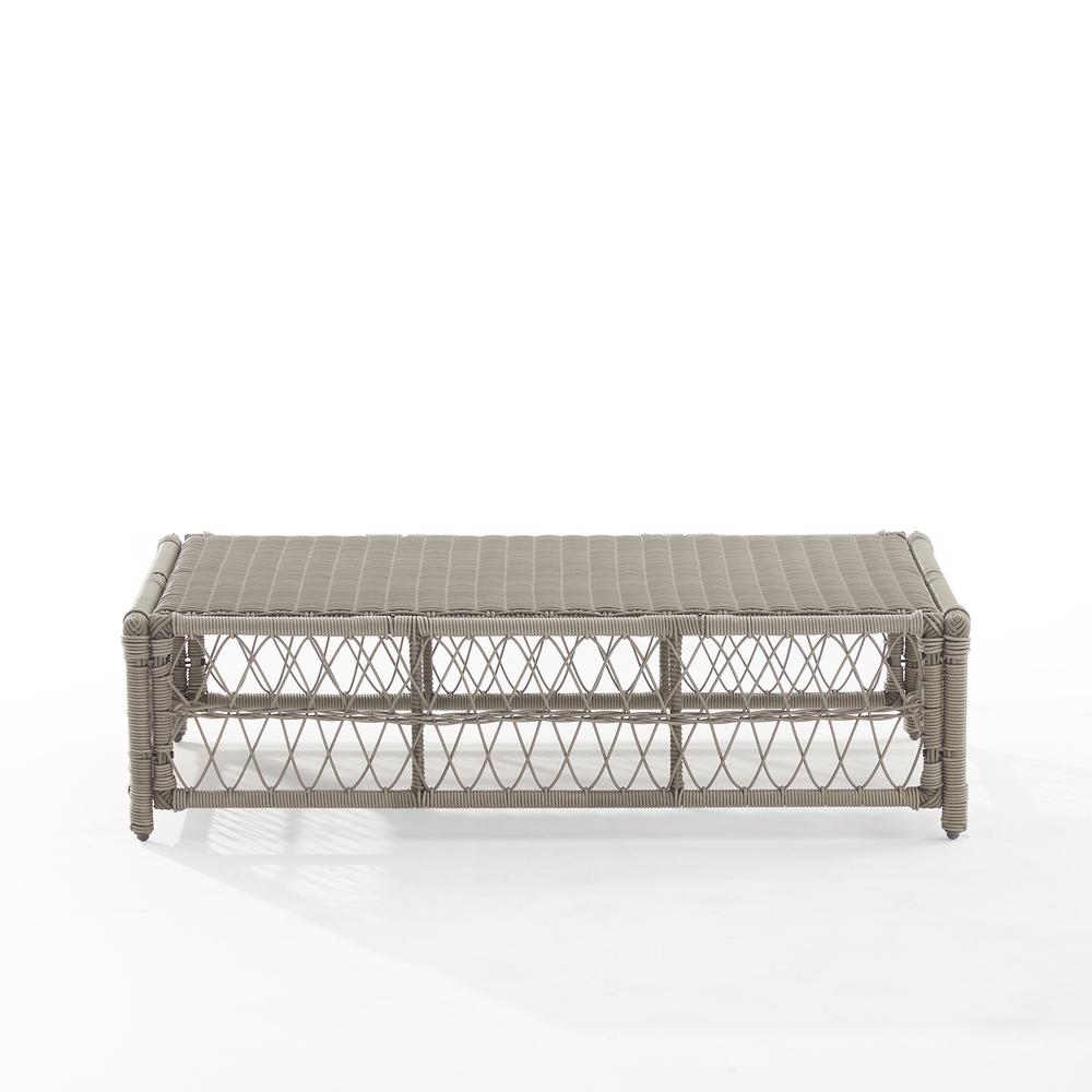 Thatcher Wicker Outdoor Coffee Table Ottoman. Picture 12