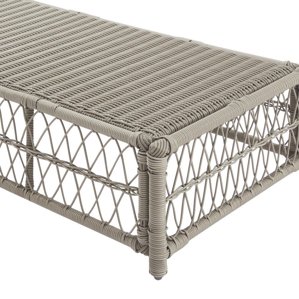Thatcher Wicker Outdoor Coffee Table Ottoman. Picture 14