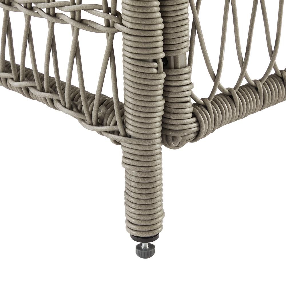 Thatcher Wicker Outdoor Coffee Table Ottoman. Picture 15