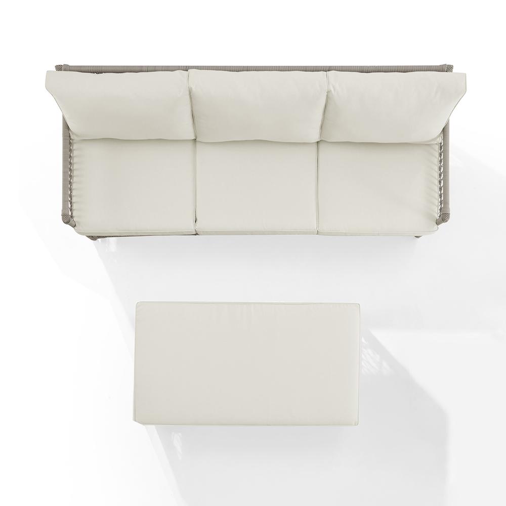 Thatcher 2Pc Outdoor Sofa Patio Furniture Set, Sofa & Coffee Table Ottoman. Picture 15
