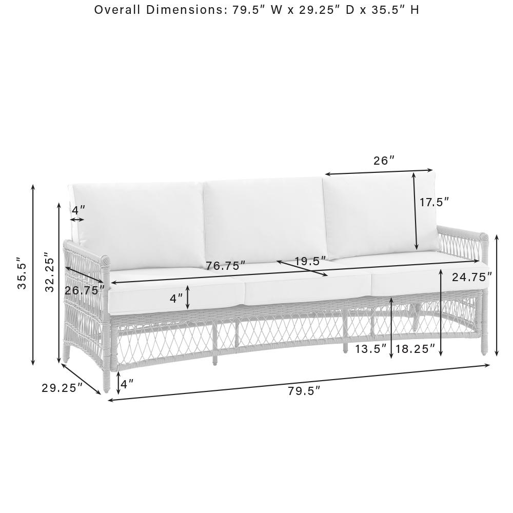 Thatcher 2Pc Outdoor Sofa Patio Furniture Set, Sofa & Coffee Table Ottoman. Picture 17