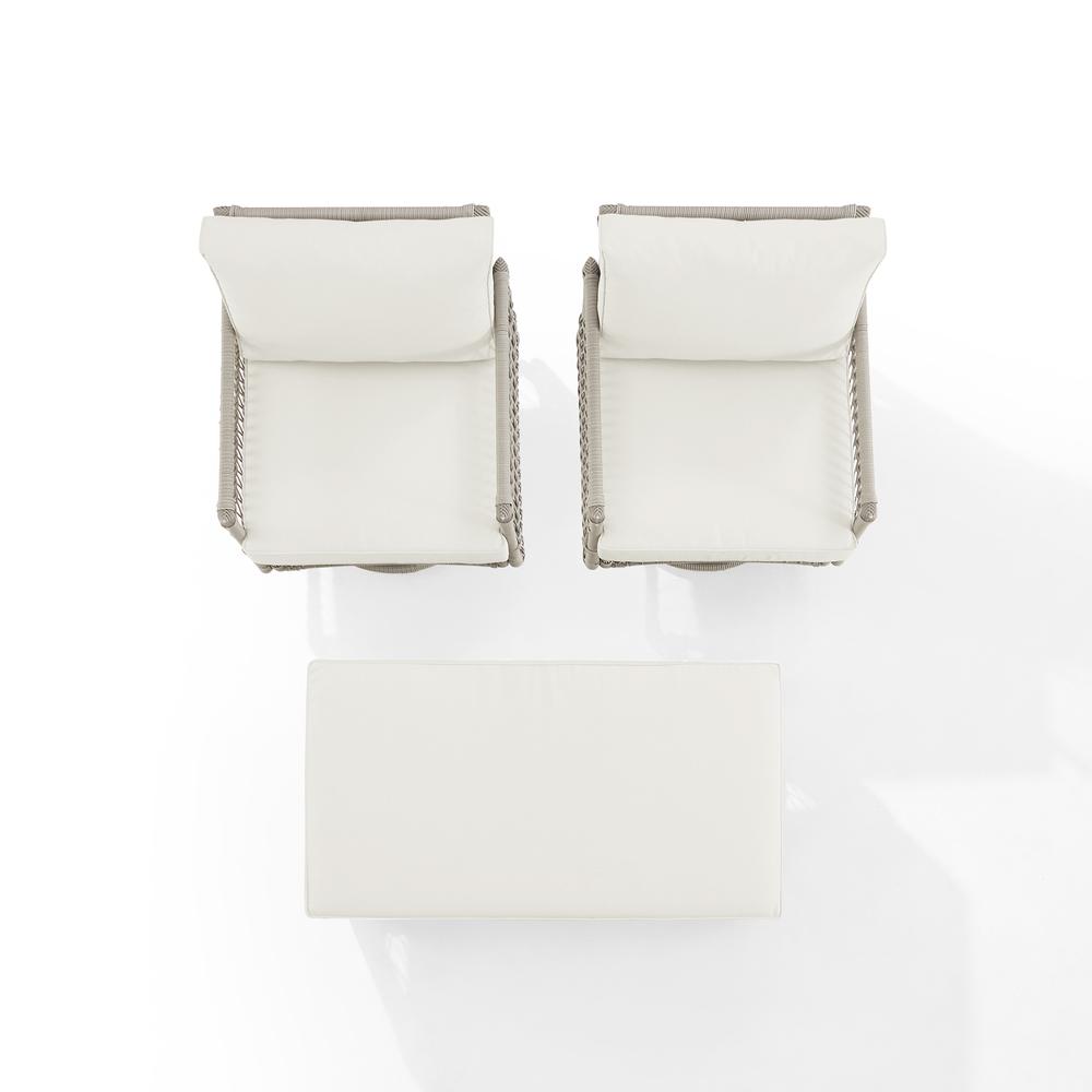 Thatcher 3Pc Wicker Rocker Outdoor Chair Set, Coffee Table Ottoman & 2 Rockers. Picture 15