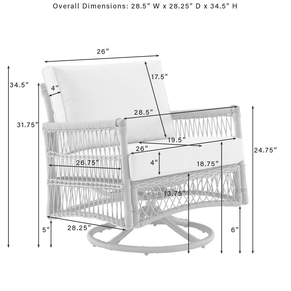 Thatcher 3Pc Wicker Rocker Outdoor Chair Set, Coffee Table Ottoman & 2 Rockers. Picture 17
