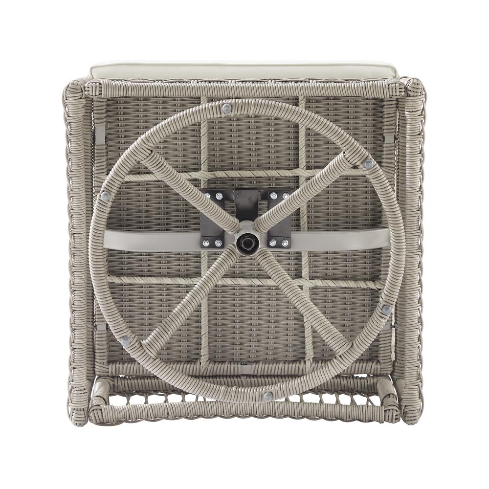 Thatcher 3Pc Wicker Rocker Outdoor Chair Set, Coffee Table Ottoman & 2 Rockers. Picture 20