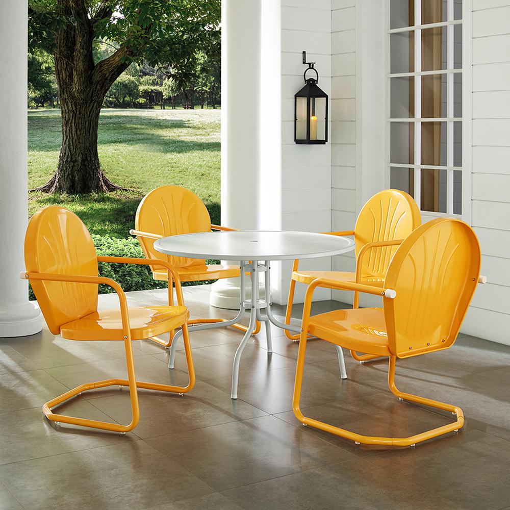Griffith 5Pc Round Retro Outdoor Dining Set. Picture 2