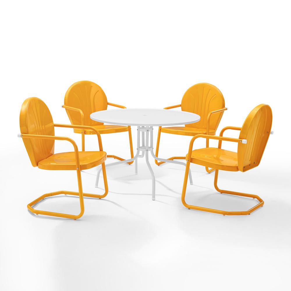 Griffith 5Pc Round Retro Outdoor Dining Set. Picture 6