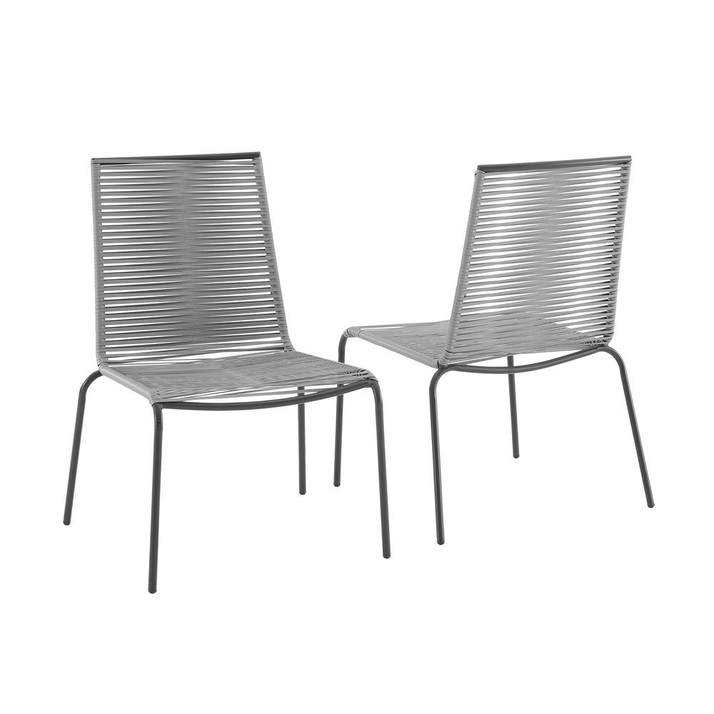 Fenton 2Pc Stackable Wicker Outdoor Chair Set. Picture 11