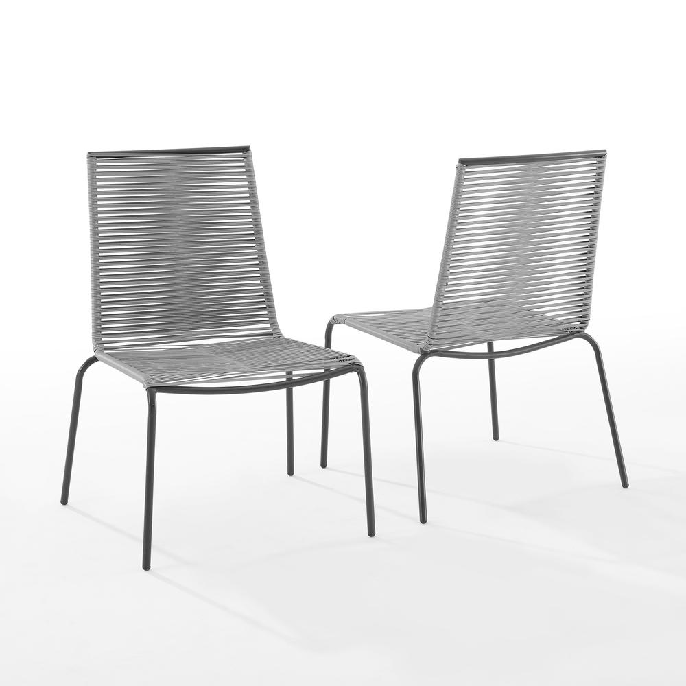 Fenton 2Pc Stackable Wicker Outdoor Chair Set. Picture 4