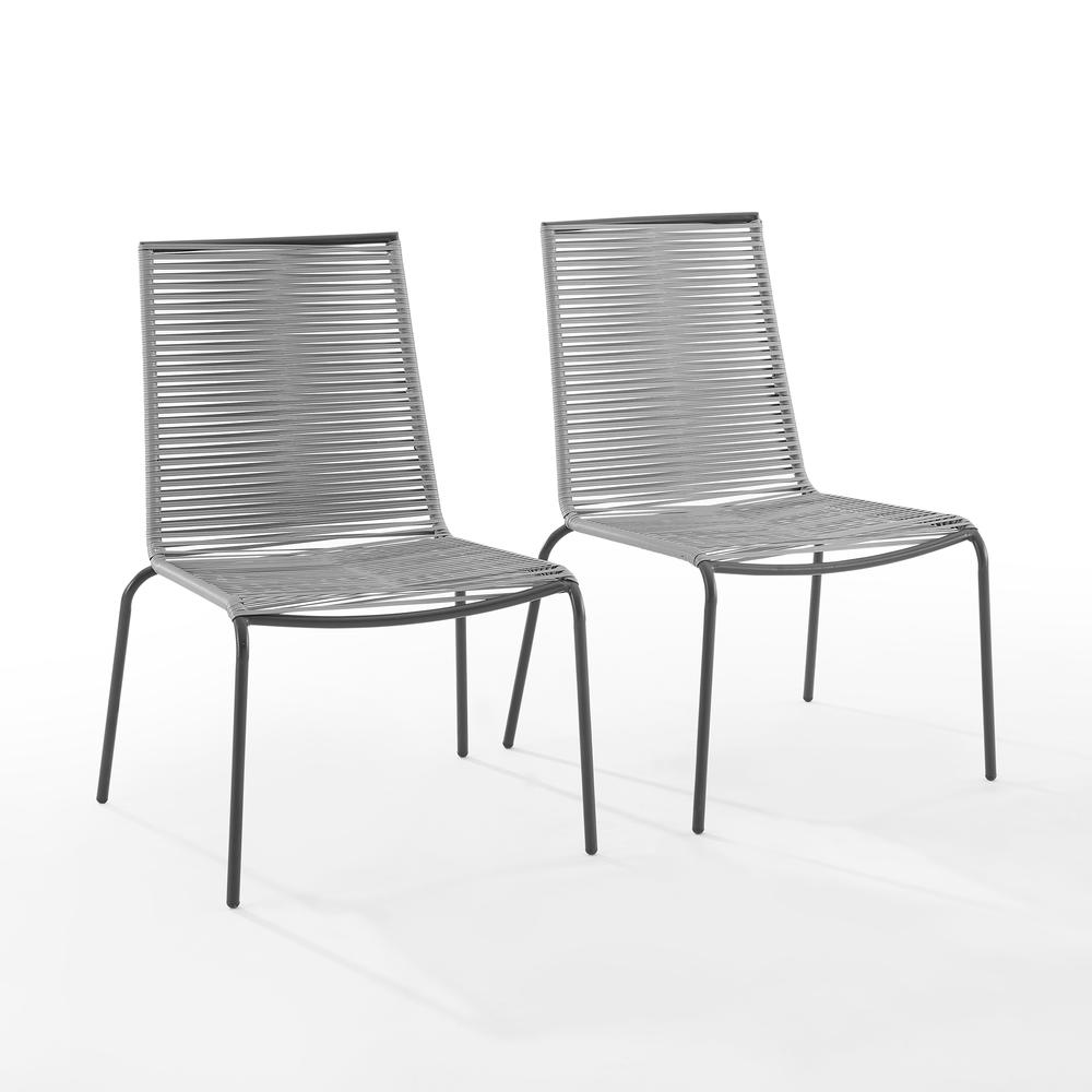 Fenton 2Pc Stackable Wicker Outdoor Chair Set. Picture 5