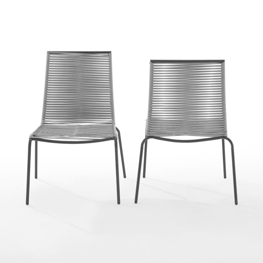 Fenton 2Pc Stackable Wicker Outdoor Chair Set. Picture 6