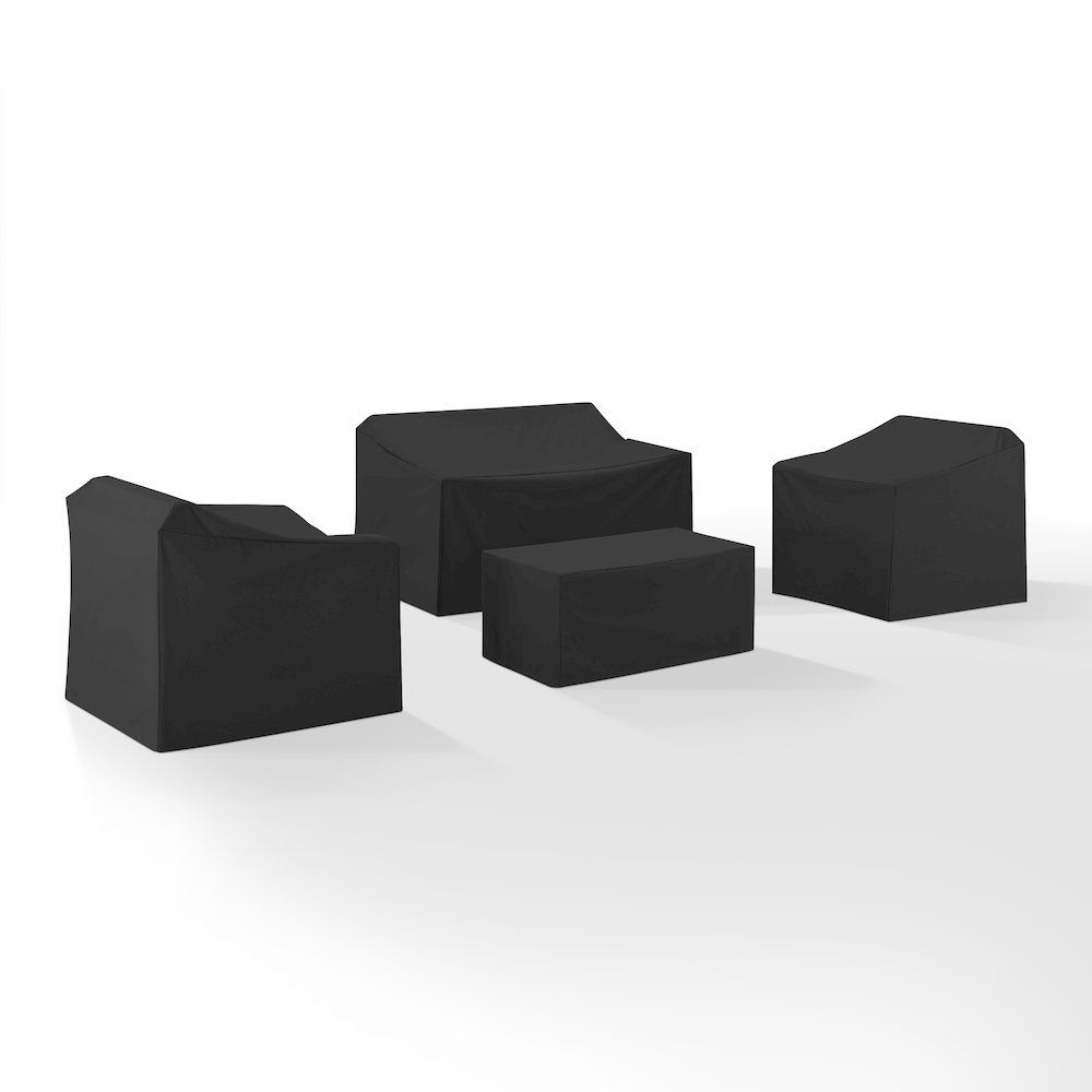 4Pc Outdoor Furniture Cover Set - Loveseat, 2 Chairs, & Coffee. Picture 8