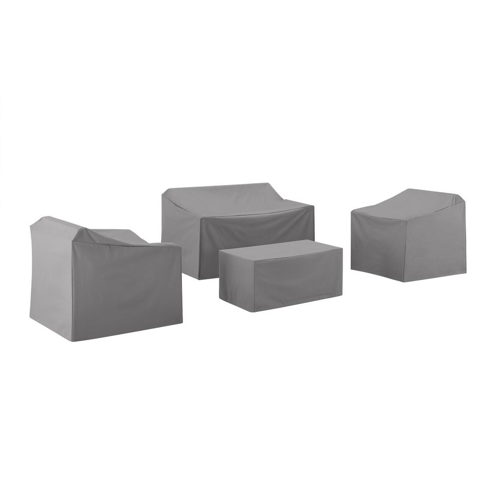 4Pc Outdoor Furniture Cover Set - Loveseat, 2 Chairs, & Coffee. Picture 1