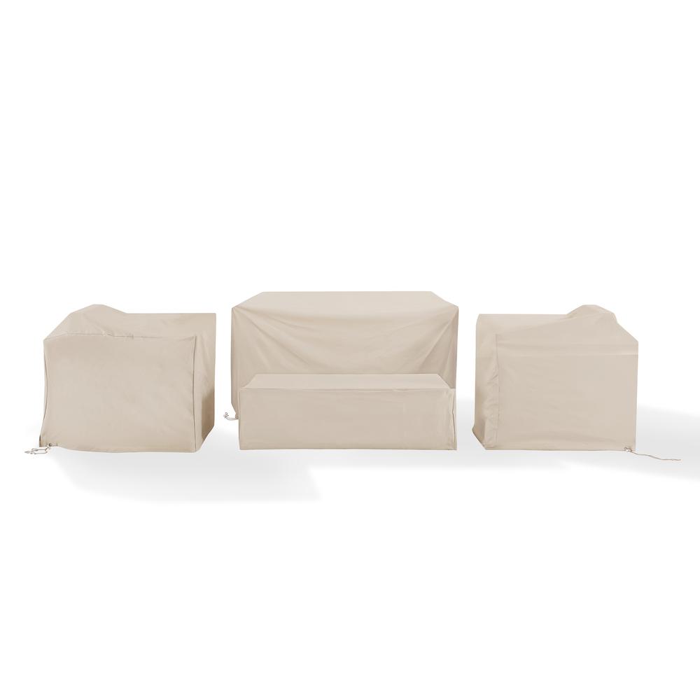 4Pc Outdoor Furniture Cover Set - Loveseat, 2 Chairs, & Coffee. Picture 3
