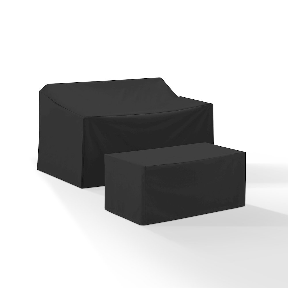 2Pc Outdoor Furniture Cover Set - Loveseat & Coffee Table. Picture 8