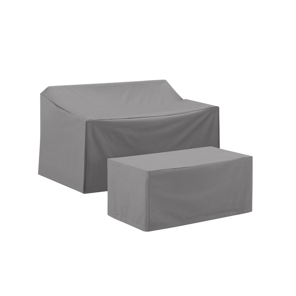 2Pc Outdoor Furniture Cover Set - Loveseat & Coffee Table. Picture 1