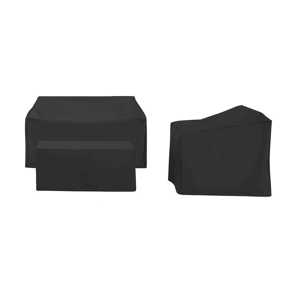 3Pc Outdoor Furniture Cover Set - Loveseat, Chair, & Coffee Table. Picture 3
