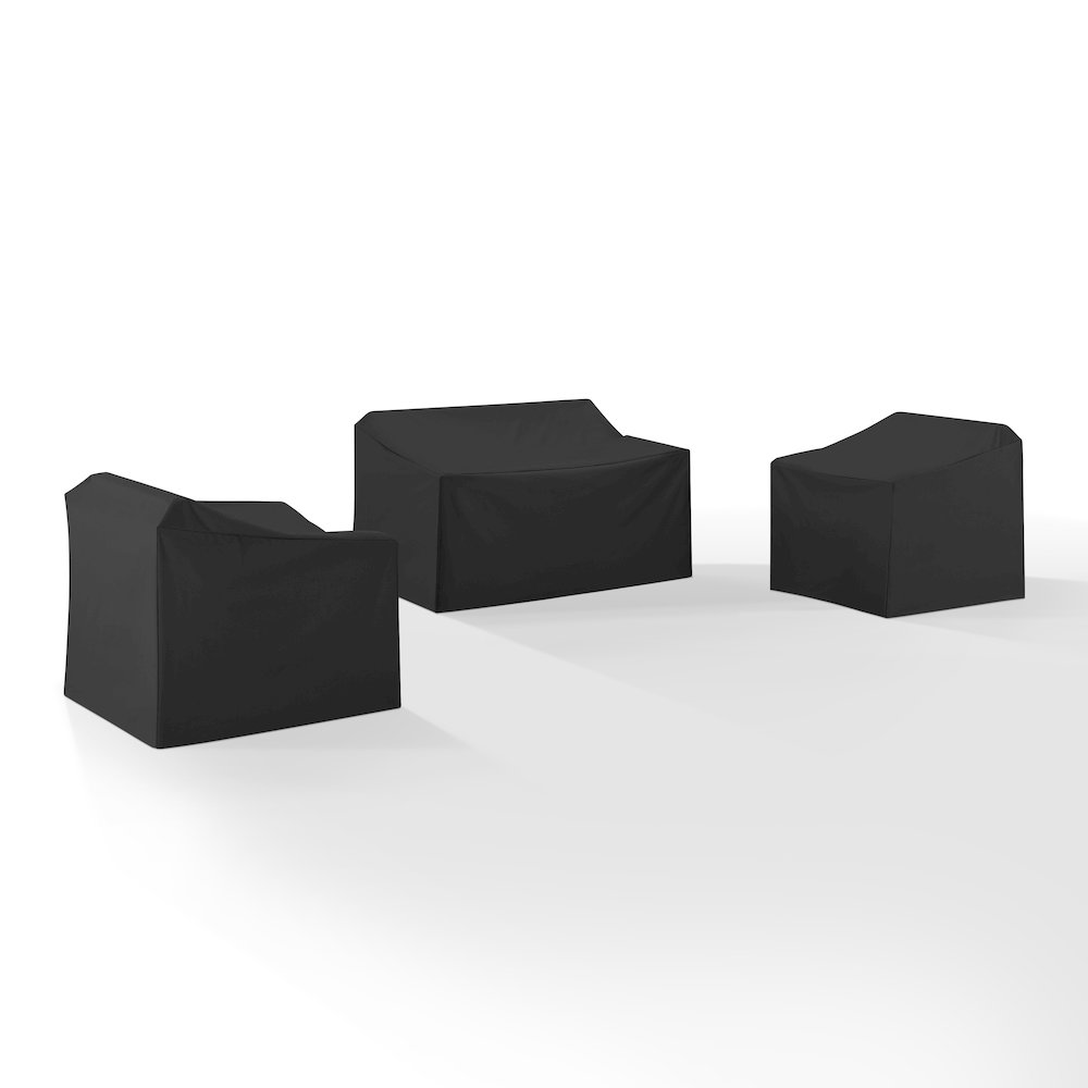 3Pc Outdoor Furniture Cover Set - Loveseat & 2 Chairs. Picture 6