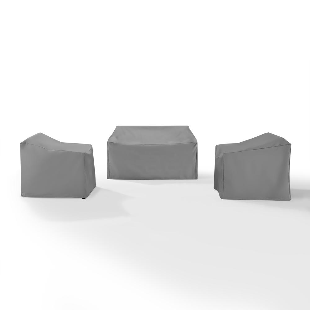 3Pc Outdoor Furniture Cover Set - Loveseat & 2 Chairs. Picture 4