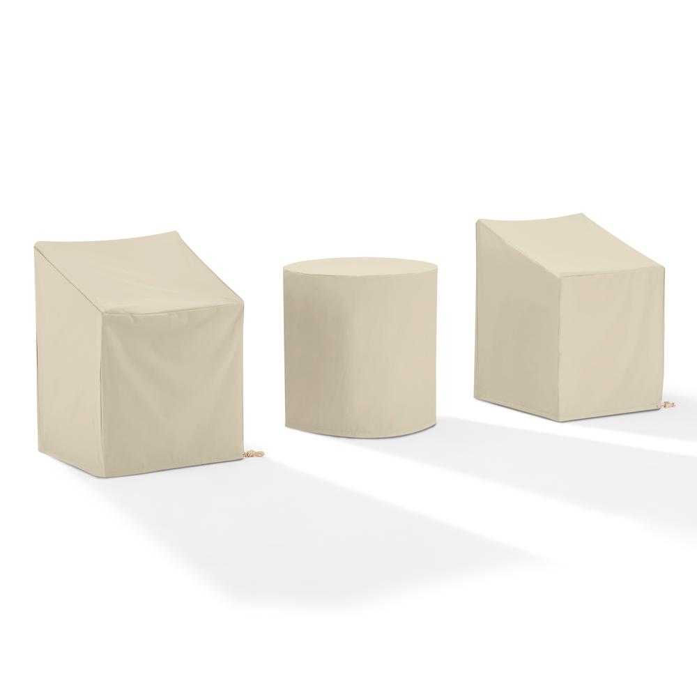3Pc Outdoor Bistro Furniture Cover Set - 2 Dining Arm Chairs & 1 Bistro Table. Picture 1