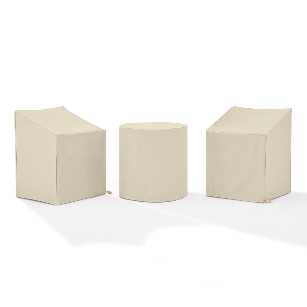 3Pc Outdoor Bistro Furniture Cover Set - 2 Dining Arm Chairs & 1 Bistro Table. Picture 6