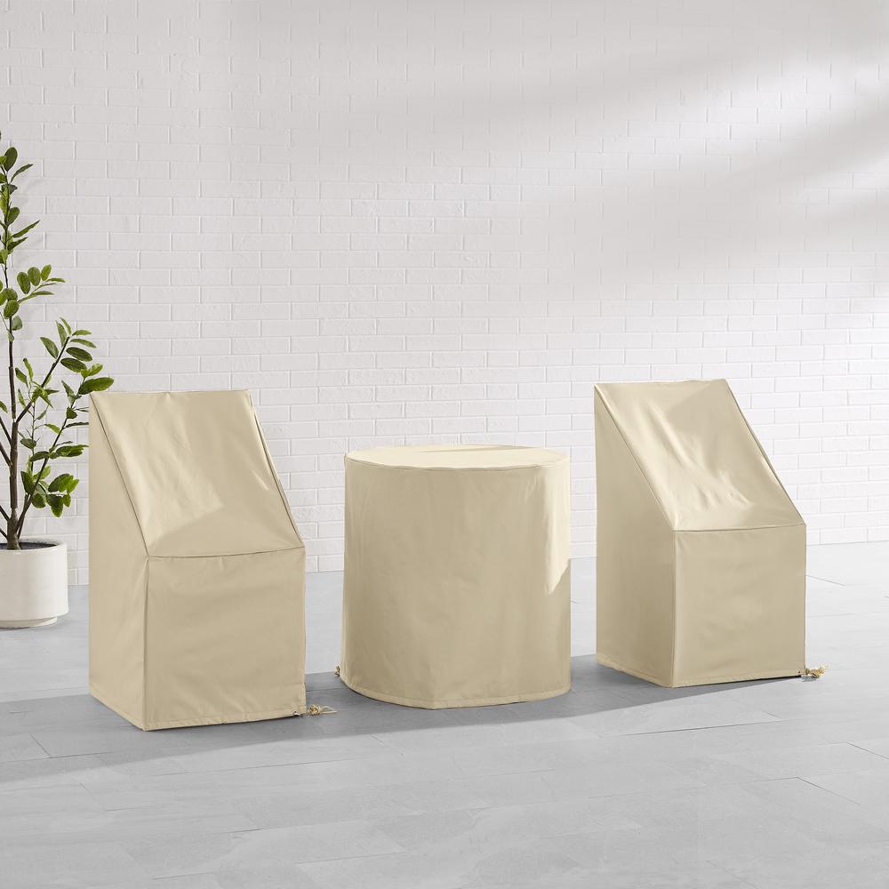 3Pc Outdoor Bistro Furniture Cover Set - 2 Dining Side Chairs & 1 Bistro Table. Picture 2
