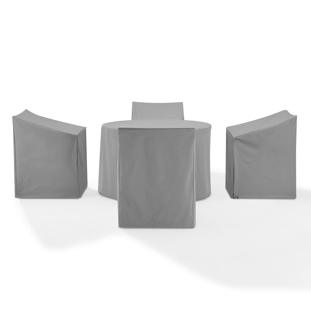 5Pc Round Outdoor Dining Furniture Cover Set. Picture 7
