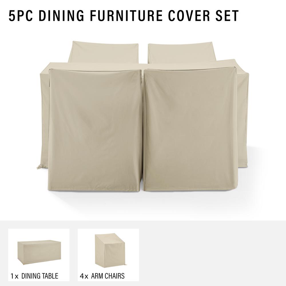 5Pc Outdoor Dining Furniture Cover Set. Picture 4