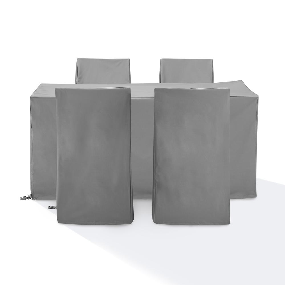 5Pc Outdoor Dining Furniture Cover Set - 4 Dining Side Chairs & 1 Dining Table. Picture 6