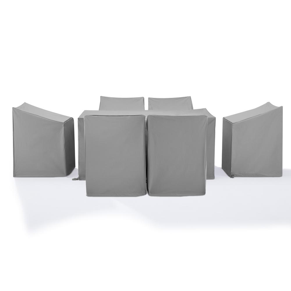 7Pc Outdoor Dining Furniture Cover Set - 6 Dining Arm Chairs & 1 Dining Table. Picture 6