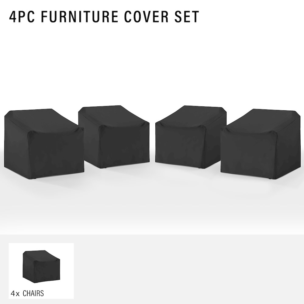 4Pc Outdoor Chair Furniture Cover Set - 4 Chairs. Picture 3